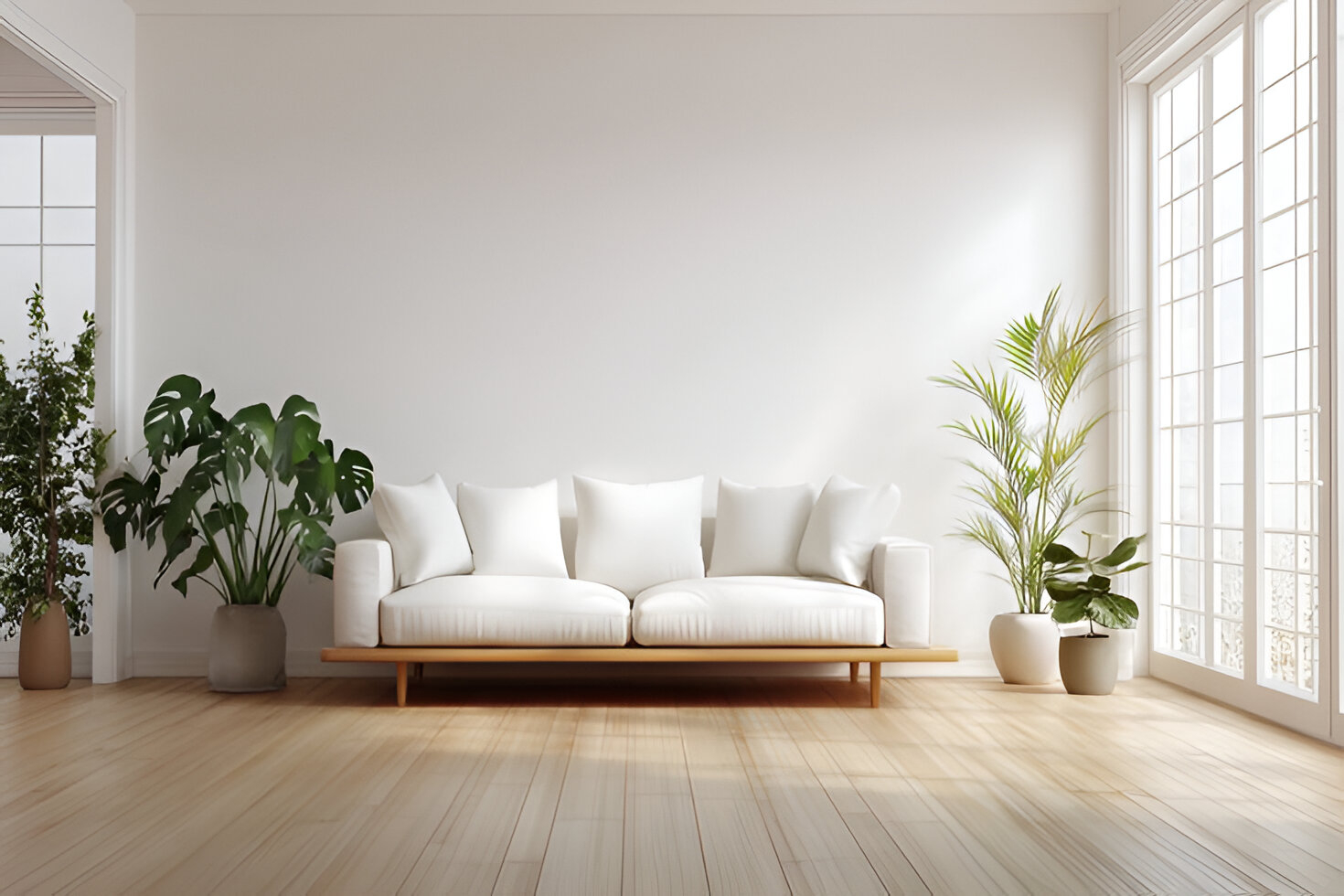 Светлые минималистичные интерьеры - эстетичные фоны для дизайна (1)